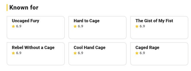 punteggi film johnny cage