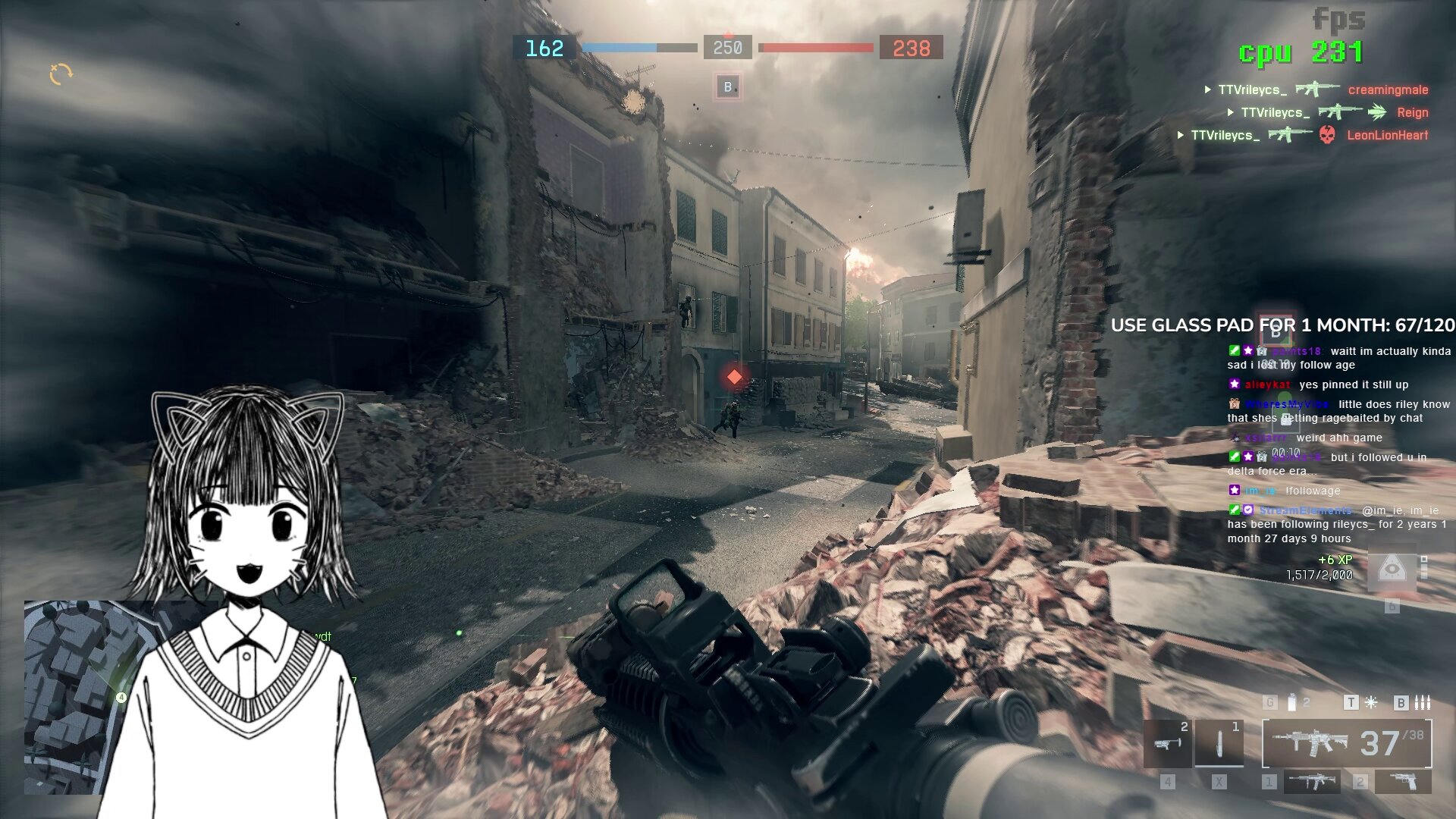 RileyCS durante la clip virale di Battlefield 6