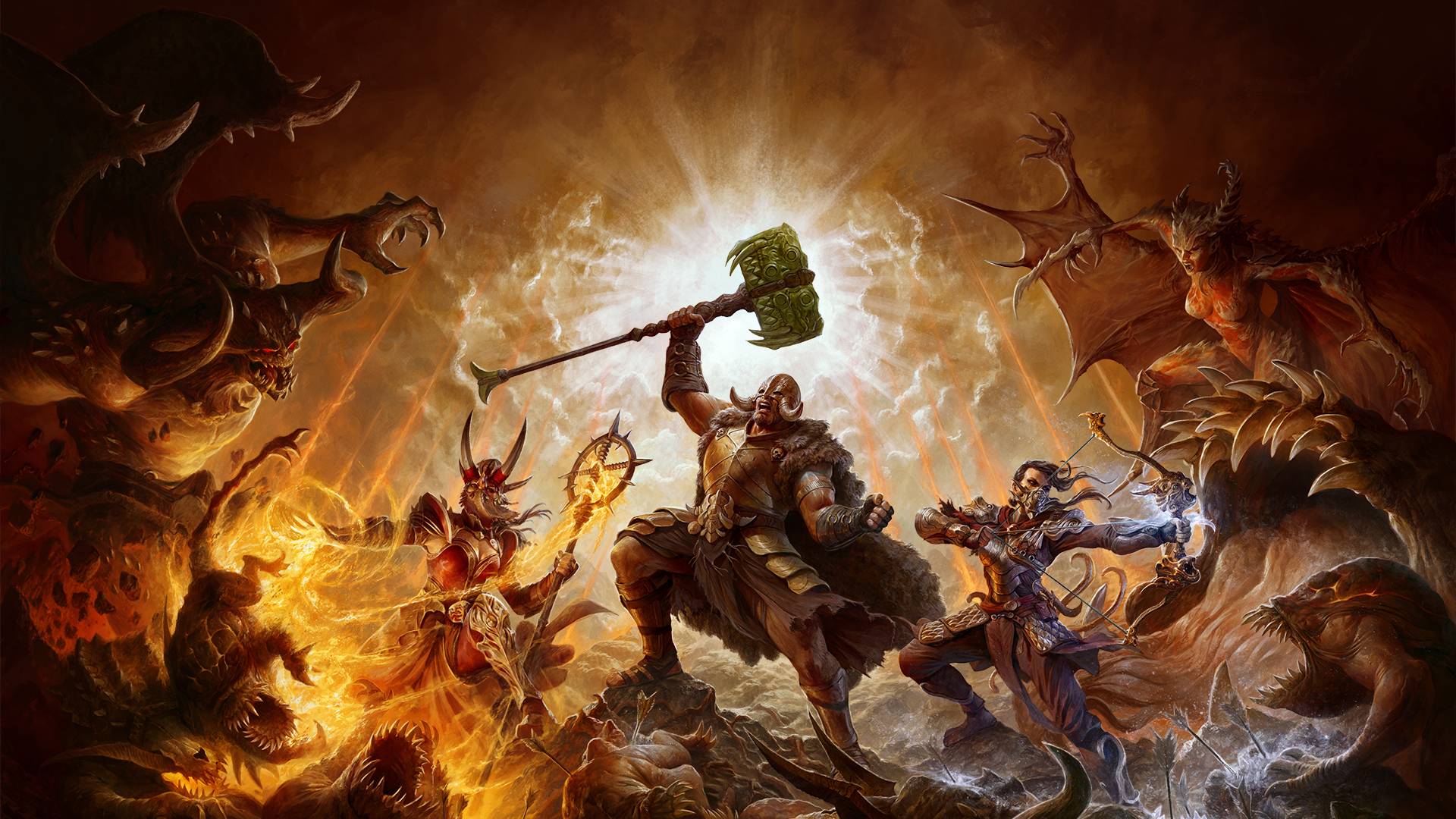 Artwork Diablo IV – eroi contro i demoni